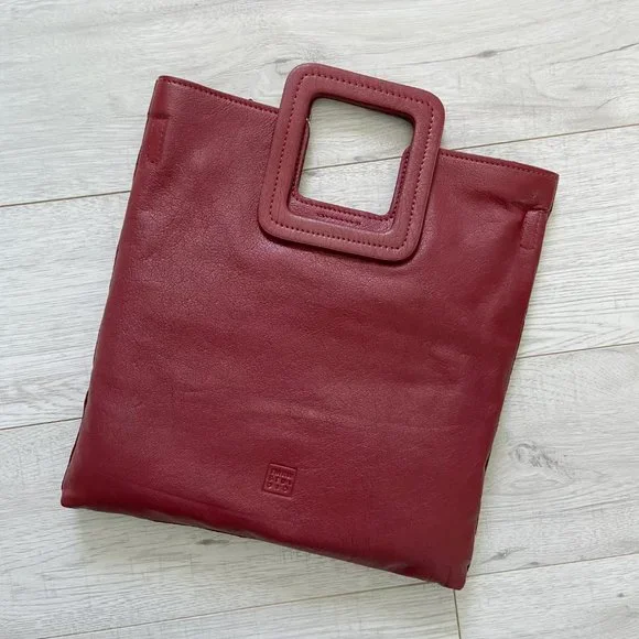 🌺SOLD🌺 TMRW Studio x Anthro | Mahogany Foldover Leather Clutch Crossbody Bag - Picture 4 of 9